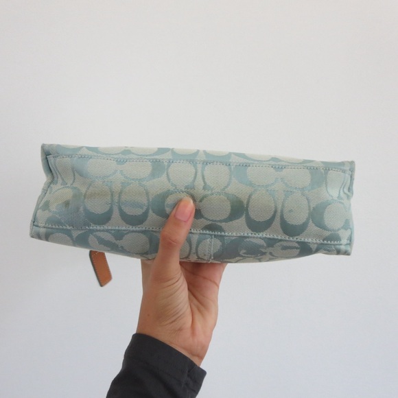 Coach Mint Blue East West Bag - Picture 3 of 7